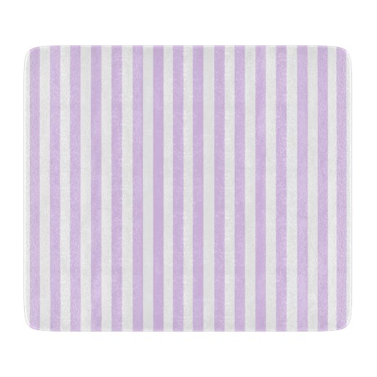  lavendel & witte strepen gestreept snijplank (Voorkant)