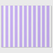 Lavendel & Witte Verticale Streep Inpakpapier (Vlak)