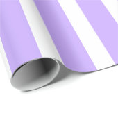 Lavendel & Witte Verticale Streep Inpakpapier (Rol Hoek)