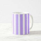 Lavendel & Witte Verticale Streep  Koffiemok (Voorkant rechts)