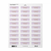 Lavendel & Witte Waterverfstrepen Adreslabels Etiket (Full Sheet)