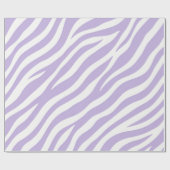 Lavendel & Witte Zebra Strepen Dierprint Cadeaupapier (Vlak)
