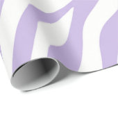 Lavendel & Witte Zebra Strepen Dierprint Cadeaupapier (Rol Hoek)