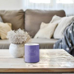 Lavendel witte zon inspirerende quote koffiemok