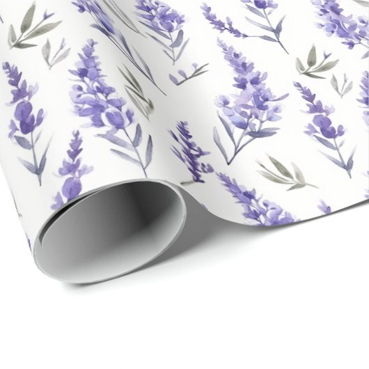 Lavendel Wrapping Papier Lavendel Bloem (Rol Hoek)