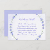Lavendel Wreath Bruiloft Wishing Well Kaarten (Voorkant / Achterkant)