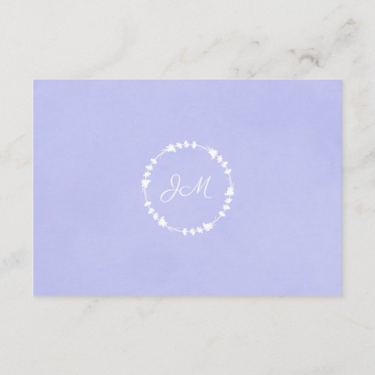 Lavendel Wreath Bruiloft Wishing Well Kaarten (Achterkant)