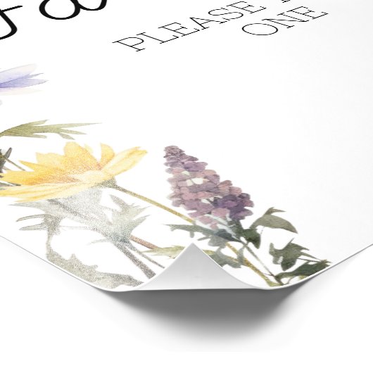 Lavendel Yellow Spring Wildflowers Favorieten Teke Foto Afdruk (Hoek)