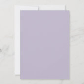 Lavendel Zachte Bruiloftsbloesem Kaart (Achterkant)