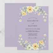 Lavendel Zachte Bruiloftsbloesem Kaart (Voorkant / Achterkant)