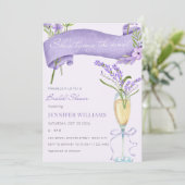 Lavendel Ze bindt het knoop Vrijgezellenfeest Kaart (Staand voorkant)