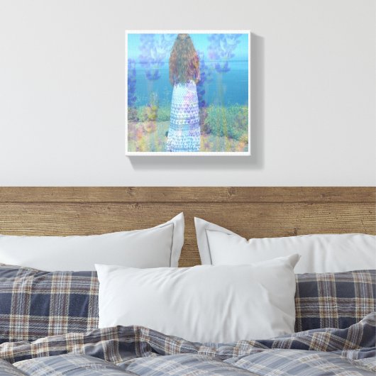 Lavendel Zee Canvas Print (Insitu (Slaapkamer))