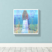 Lavendel Zee Canvas Print (Insitu (Houten vloer))