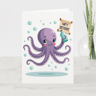 Lavendel Zeedier Verjaardagskaart Kaart