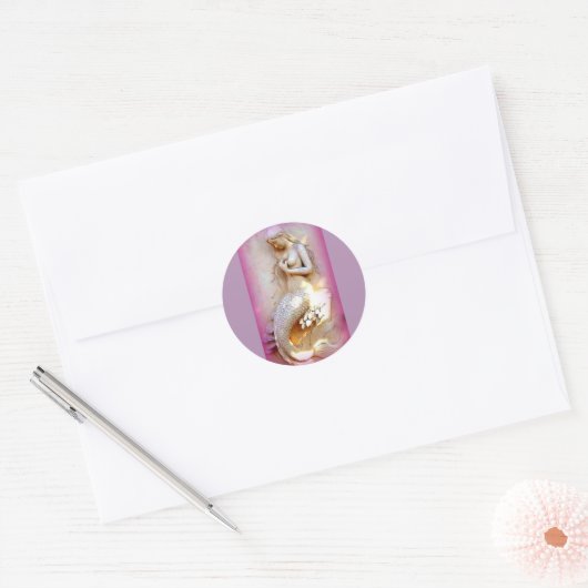 lavendel zeemeermin sticker (Envelop)