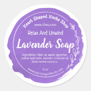  Lavendel Zeep Label Handmade Business