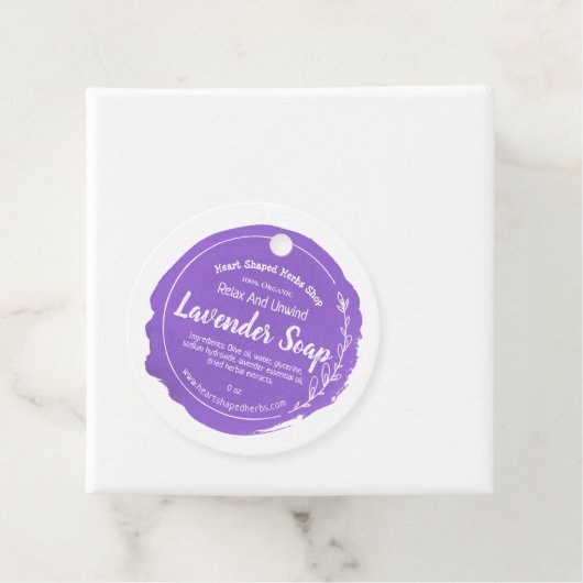  Lavendel Zeep Label Handmade Business (In situ)