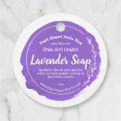  Lavendel Zeep Label Handmade Business (Voorkant)