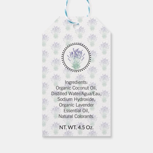 Lavendel Zelfgemaakt Bad & Body Cadeaulabel (Achterkant)