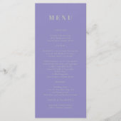 Lavendel Zilver Menu Eenvoudig (Voorkant)