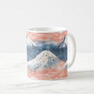 Lavendel Zilver Sneeuwberg Zonsondergang Patroon Koffiemok