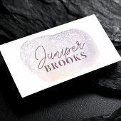 Lavendel Zilver Sociale Media QR Code Glitter Visitekaartje