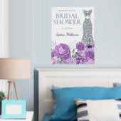 Lavendel & Zilver Vrijgezellenfeest Groot Welkomst Folie Afdrukken (Insitu (Slaapkamer))