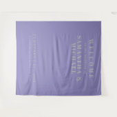 Lavendel Zilver Welkom op de bruiloft Wandkleed (Voorkant (horizontaal))