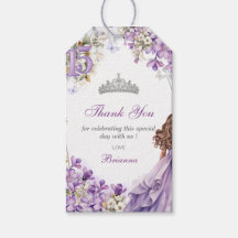 Lavendel Zilveren Tiara Bloemige Quinceañera Dank 