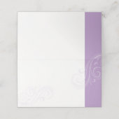 Lavendel Zitplaatsen Kaart, Caroline Wedding Colle Plaatskaartje (Buitenkant ongevouwen)