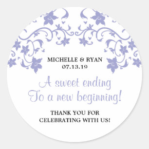 Lavendel Zomer Bloemen - Liefde is Zoet Ronde Sticker