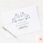 Lavendel Zomer Bloemen - Liefde is Zoet Ronde Sticker (Envelop)