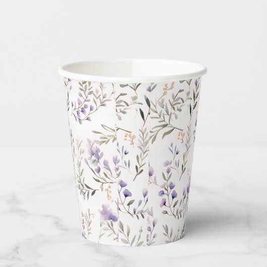 Lavendel Zomer Party Paper Cups Papieren Bekers (Links)