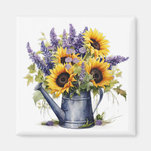 Lavendel & Zonnebloemen Magneet  