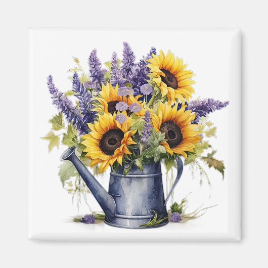 Lavendel & Zonnebloemen Magneet (Voorkant)