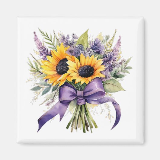 Lavendel & Zonnebloemen Magneet (Voorkant)