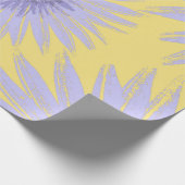 Lavendel Zonnebloemen op Limoen Cadeaupapier (Hoek)