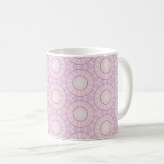 Lavendel Zonneburst Geometrie Koffiemok (Voorkant rechts)