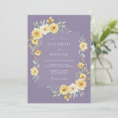 Lavendel Zonnige Lente Bruiloft Kaart (Staand voorkant)