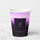 Lavendel Zonsondergang papieren bekertje Bekers (Achterkant)