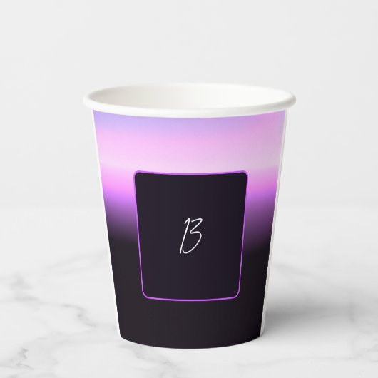 Lavendel Zonsondergang Papieren bekertje Bekers (Achterkant)