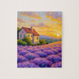 Lavendel Zonsondergang Puzzel