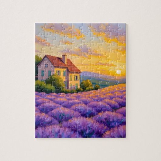 Lavendel Zonsondergang Puzzel (Verticaal)