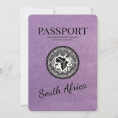 Lavendel Zuid-Afrika Paspoort Save The Date (Voorkant)