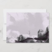 Lavendel & Zwart Gotisch Bloemen Save The Date Kaa (Achterkant)