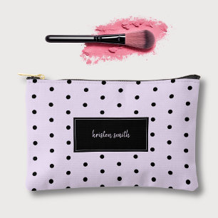 Lavendel zwart polka dots patroon etui