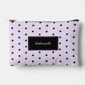 Lavendel zwart polka dots patroon etui (Voorkant)