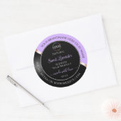 Lavendel Zwart Wavy Roos Goud Logo Product Labels (Envelop)
