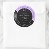 Lavendel Zwart Wavy Roos Goud Logo Product Labels (Tas)
