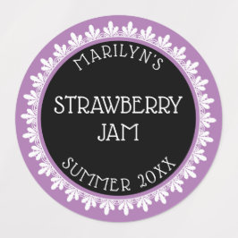 Lavendel, Zwart-wit Inblikken Label Stickers